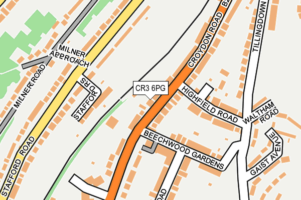CR3 6PG map - OS OpenMap – Local (Ordnance Survey)