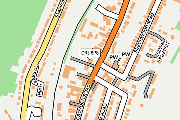 CR3 6PS map - OS OpenMap – Local (Ordnance Survey)