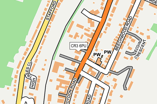 CR3 6PU map - OS OpenMap – Local (Ordnance Survey)