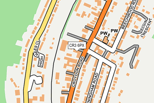 CR3 6PX map - OS OpenMap – Local (Ordnance Survey)