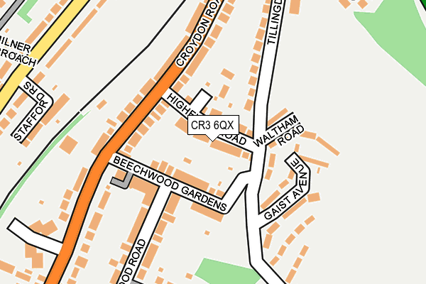 CR3 6QX map - OS OpenMap – Local (Ordnance Survey)