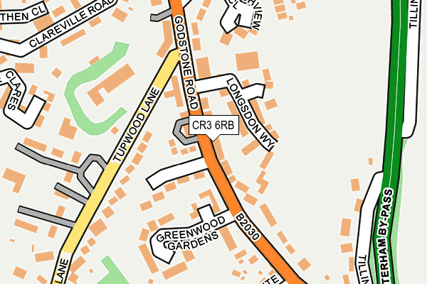 CR3 6RB map - OS OpenMap – Local (Ordnance Survey)