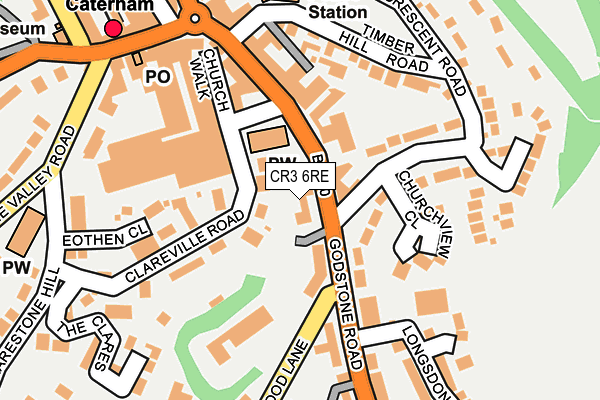 Map of CATERHAM CAFE & BISTRO LIMITED at local scale