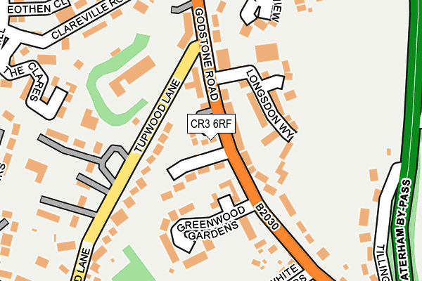 CR3 6RF map - OS OpenMap – Local (Ordnance Survey)