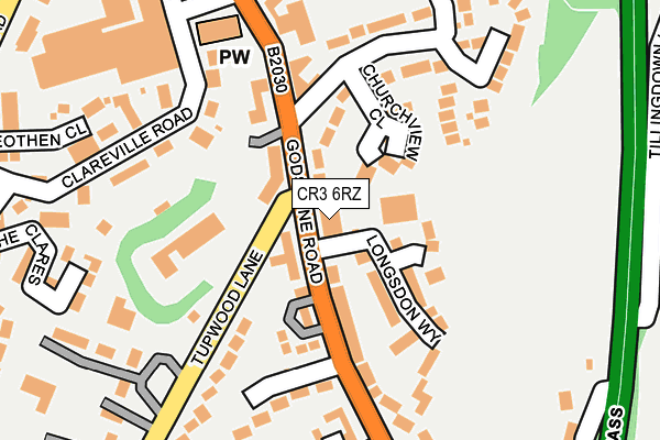 CR3 6RZ map - OS OpenMap – Local (Ordnance Survey)