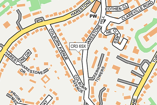 CR3 6SX map - OS OpenMap – Local (Ordnance Survey)