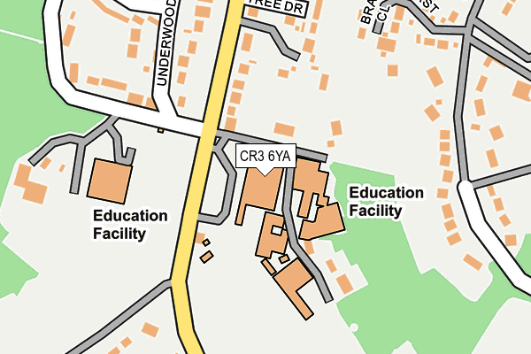 Map of CATERHAM SCHOOL TRADING LIMITED at local scale