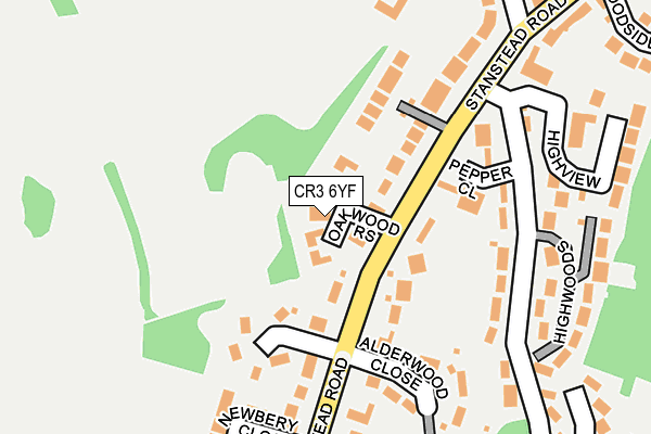 CR3 6YF map - OS OpenMap – Local (Ordnance Survey)