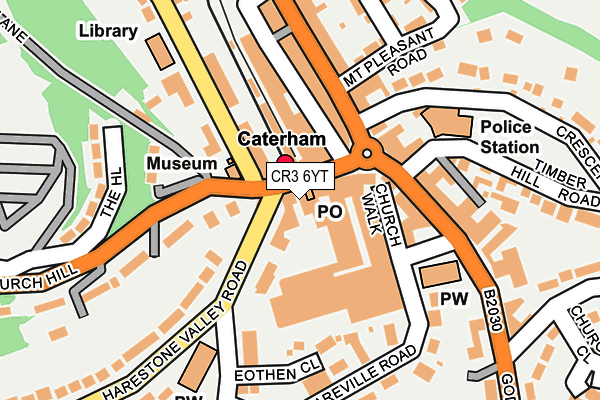 CR3 6YT map - OS OpenMap – Local (Ordnance Survey)