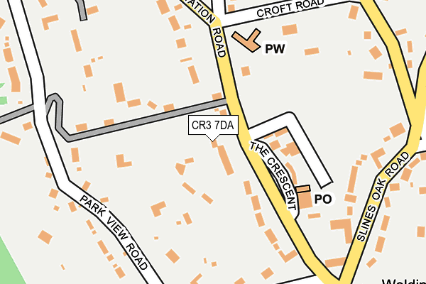 CR3 7DA map - OS OpenMap – Local (Ordnance Survey)