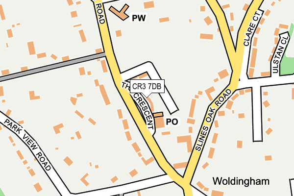 CR3 7DB map - OS OpenMap – Local (Ordnance Survey)