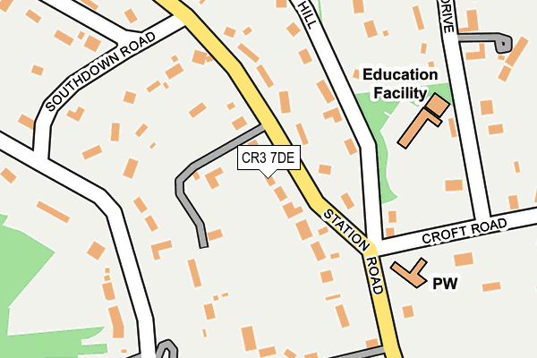 CR3 7DE map - OS OpenMap – Local (Ordnance Survey)