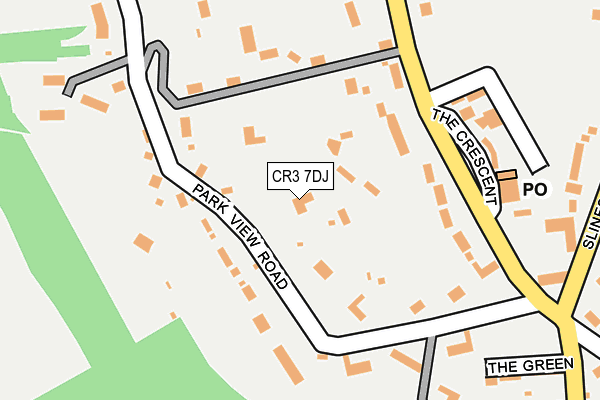 CR3 7DJ map - OS OpenMap – Local (Ordnance Survey)