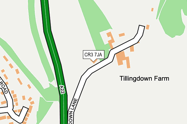 CR3 7JA map - OS OpenMap – Local (Ordnance Survey)