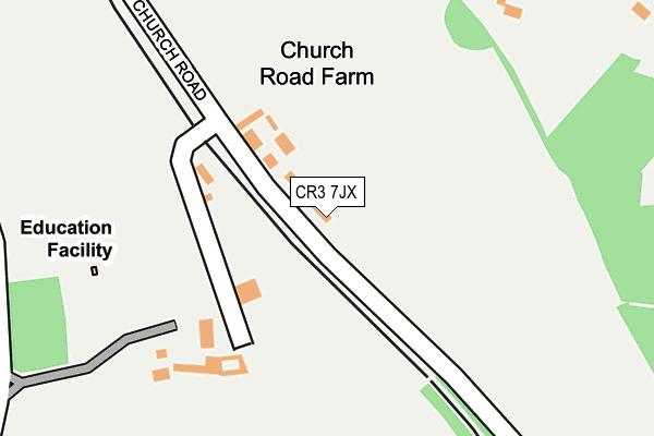 CR3 7JX map - OS OpenMap – Local (Ordnance Survey)