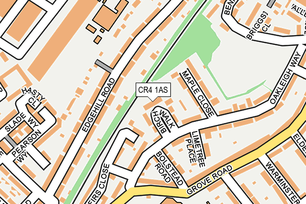 CR4 1AS map - OS OpenMap – Local (Ordnance Survey)