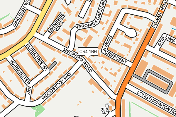 CR4 1BH map - OS OpenMap – Local (Ordnance Survey)