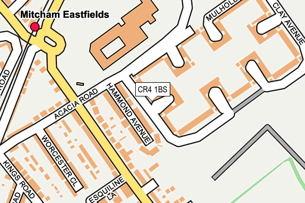 CR4 1BS map - OS OpenMap – Local (Ordnance Survey)