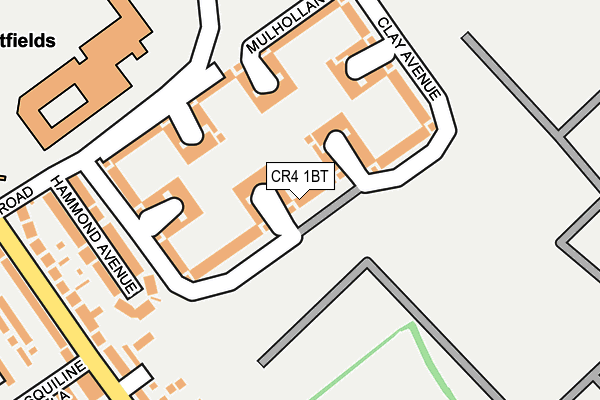 CR4 1BT map - OS OpenMap – Local (Ordnance Survey)