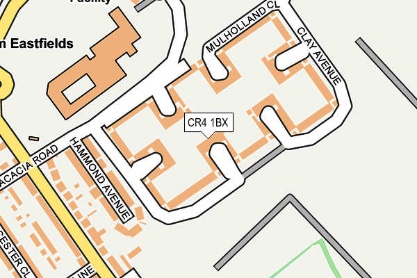 CR4 1BX map - OS OpenMap – Local (Ordnance Survey)