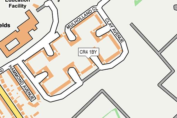 CR4 1BY map - OS OpenMap – Local (Ordnance Survey)