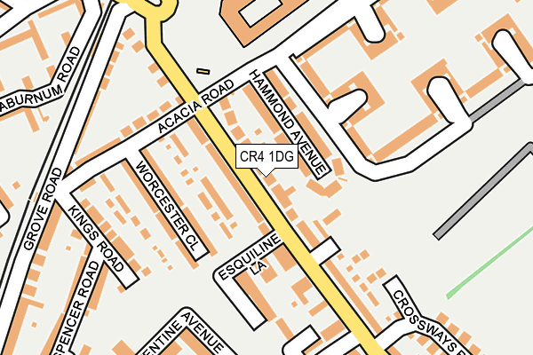 CR4 1DG map - OS OpenMap – Local (Ordnance Survey)