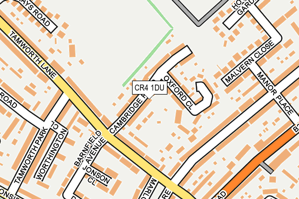 CR4 1DU map - OS OpenMap – Local (Ordnance Survey)