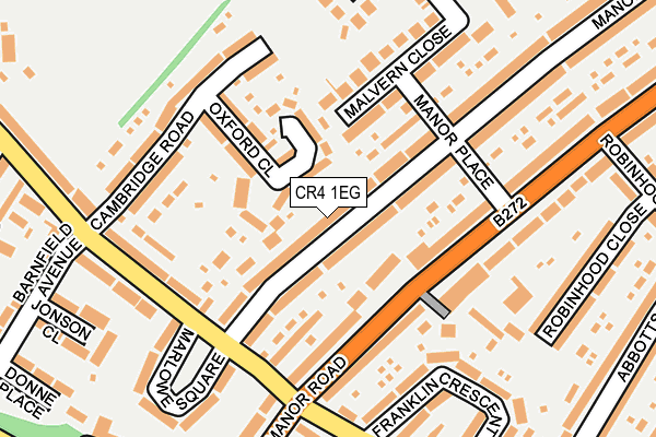 CR4 1EG map - OS OpenMap – Local (Ordnance Survey)