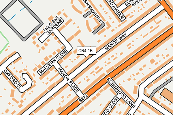 CR4 1EJ map - OS OpenMap – Local (Ordnance Survey)