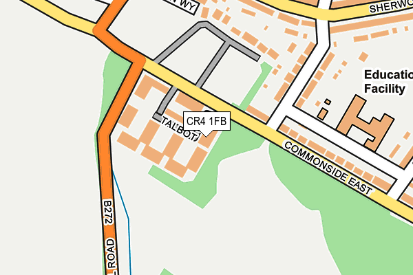 CR4 1FB map - OS OpenMap – Local (Ordnance Survey)