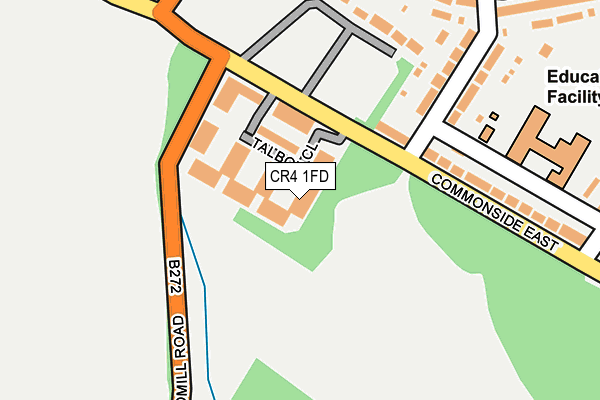 CR4 1FD map - OS OpenMap – Local (Ordnance Survey)