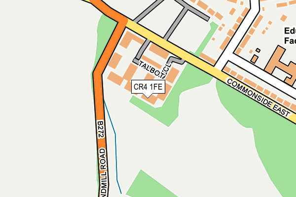 CR4 1FE map - OS OpenMap – Local (Ordnance Survey)