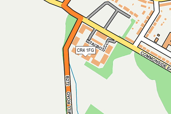 CR4 1FG map - OS OpenMap – Local (Ordnance Survey)