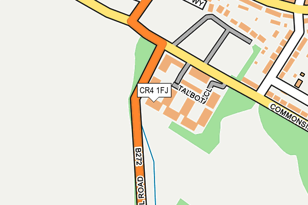 CR4 1FJ map - OS OpenMap – Local (Ordnance Survey)