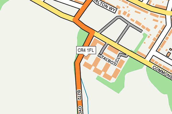 CR4 1FL map - OS OpenMap – Local (Ordnance Survey)