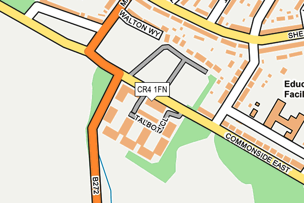 CR4 1FN map - OS OpenMap – Local (Ordnance Survey)