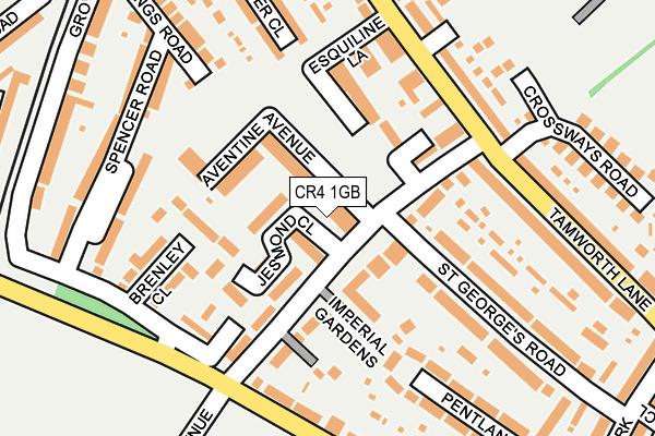 CR4 1GB map - OS OpenMap – Local (Ordnance Survey)