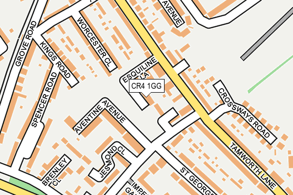 CR4 1GG map - OS OpenMap – Local (Ordnance Survey)