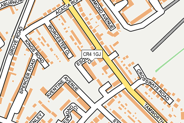 CR4 1GJ map - OS OpenMap – Local (Ordnance Survey)