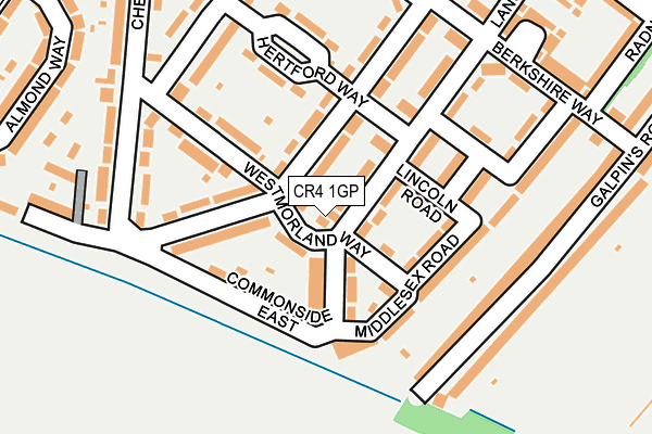 CR4 1GP map - OS OpenMap – Local (Ordnance Survey)