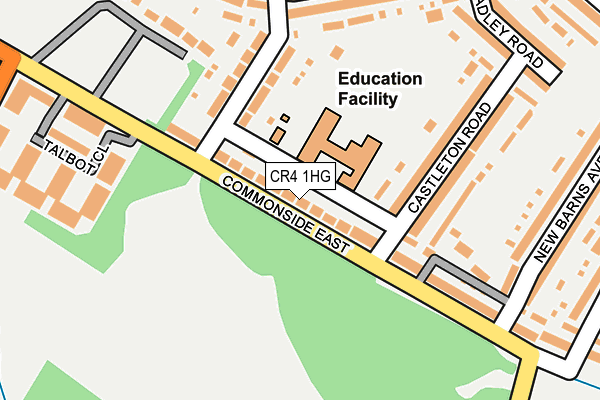 CR4 1HG map - OS OpenMap – Local (Ordnance Survey)