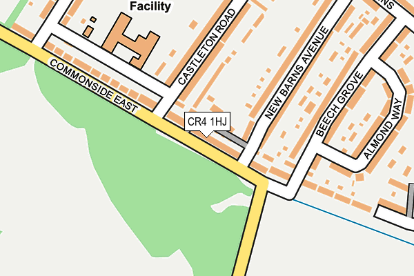 CR4 1HJ map - OS OpenMap – Local (Ordnance Survey)