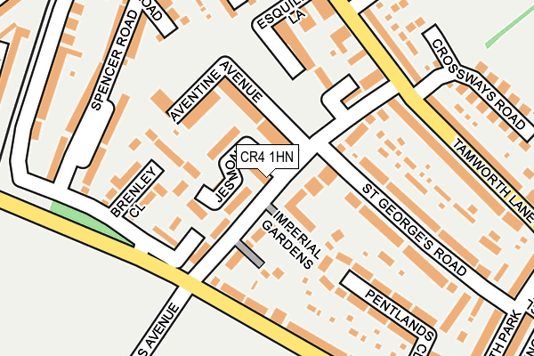 CR4 1HN map - OS OpenMap – Local (Ordnance Survey)
