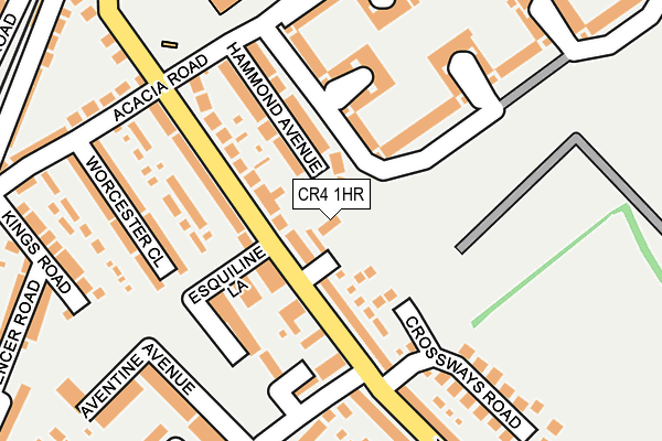 CR4 1HR map - OS OpenMap – Local (Ordnance Survey)