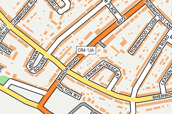 CR4 1JA map - OS OpenMap – Local (Ordnance Survey)