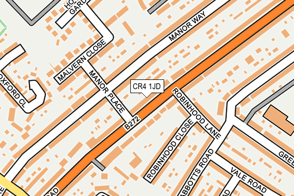 CR4 1JD map - OS OpenMap – Local (Ordnance Survey)