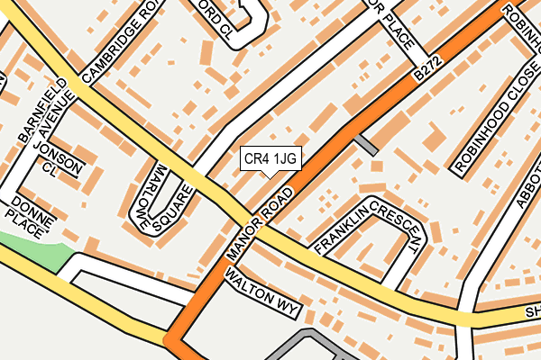 CR4 1JG map - OS OpenMap – Local (Ordnance Survey)
