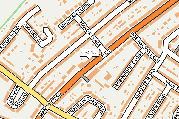 CR4 1JJ map - OS OpenMap – Local (Ordnance Survey)