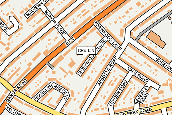 CR4 1JN map - OS OpenMap – Local (Ordnance Survey)