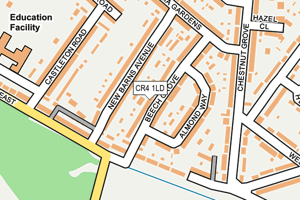 CR4 1LD map - OS OpenMap – Local (Ordnance Survey)